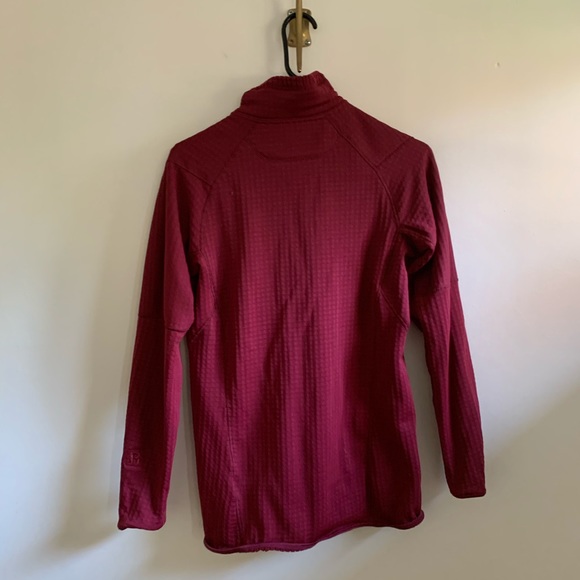 Deep red quarter zip jacket - Picture 2 of 2